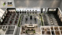 Equipo de Gimnasio Comercial SK de 800 m², Conjunto Completo de Equipos de Fuerza y Cardio, Paquete Completo para Centro de Fitness, Solución Integral, OEM, ODM, Uso en Clubes