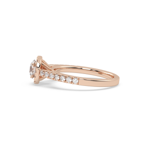 Bague en diamant de laboratoire de 0,97 carat, clarté VS2, couleur G, certifiée IGI, sertie de pierres en or rose, pour les fêtes de fiançailles unisexes - Product Image 2