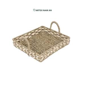 Bandeja decorativa hecha a mano de algas marinas estilo natural para comedor y sala de estar - Product Image 3