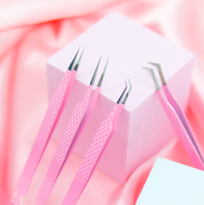 Marque privée 90 degrés rose Volume Extensions de cils pince à épiler couleur Extension de cils pince à épiler pour l'épilation - Product Image 2