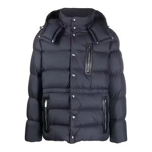 Chaqueta de Plumón Personalizada para Hombre, Chaqueta de Invierno con Cuello Alto y Cremallera, Chaqueta con Capucha y Bolsillos con Cremallera - Product Image 3