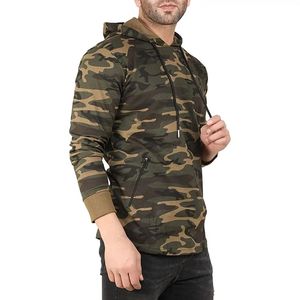Sweat à capuche camouflage de haute qualité, 100% coton pur, tissu polaire épais, motif uni, impression de logo, sweats à capuche camouflage personnalisés - Product Image 3
