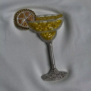 Handmade Beaded Embroidery Juice Glass Charm Stylish Trendy Design with Fancy Touch Beautiful Luxury <b>Keyring</b> India Classic Style - Product Image 1