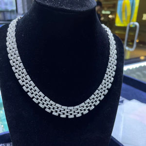 Iced 12mm VVS Moissanite Diamond 925 Sterling Silver Cuban Link Chain Hip Hop Bling Statement Necklace for Fine Chains Necklaces - Product Image 1