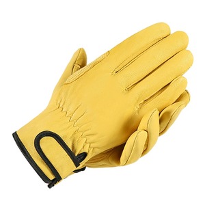 Work gloves sheepskin leather workers work <b>welding</b> safety protection garden sports motorcycle driver wear-resistant gloves - Product Image 6
