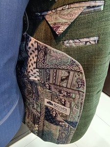 Unisex Slim-Fit #199 Blazer Pantalones de manga larga con cuello en V Camisa de esmoquin Tela tejida Oficina de negocios Fiesta Traje DE BODA Tallas grandes - Product Image 5