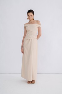 Best-Selling Women'S <b>Skirts</b> White & Beige Pencil <b>Skirt</b> Norah Twist <b>Skirt</b> High-Quality Fabric Summer Clothes Whiteant Vietnam - Product Image 3