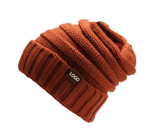 Gorro frío con logotipo personalizado con estampado de transferencia de calor, gorro bordado en 3D cálido y elegante para adultos, gorro de otoño e invierno - Product Image 2