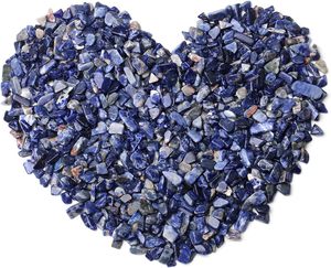 Chips de piedras preciosas de sodalita azul pulida al por mayor, cristal Natural para la fabricación de joyas y otras artesanías de cristal con fines curativos - Product Image 1