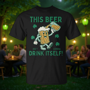 Cette bière n'aura pas la prétention de s'en boire toute seule T-shirt pour la Saint-Patrick - Product Image 3