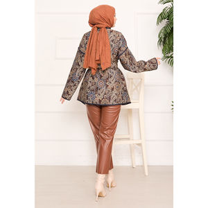Ethnic <b>Pattern</b> <b>Quilted</b> Piped <b>Jacket</b> 16 Floral Embroidered Denim Windbreaker Coat Vintage Style Wool for Summer Autumn Winter - Product Image 5