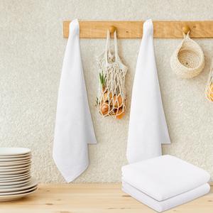 Ensemble de serviettes éponge unilatérales 100% coton plat en bambou tissé à carreaux conçu sur mesure pour un usage commercial domestique pour les serviettes de cuisine - Product Image 1
