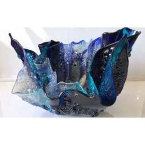 Grand bol de service en résine pure artisanale Saladier au design moderne pour restaurants et hôtels Pièce unique pour le service du dîner - Product Image 2