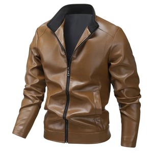 Chaqueta de motorista de piel de oveja auténtica con cremallera de anilina y lavanda azul para hombre con forro de viscosa acolchado y bolsillos exteriores interiores - Product Image 4