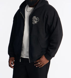 Sudadera con Capucha Extra Grande, Cómoda, Básica, con Estampado DTF, 65% Algodón, 35% Poliéster, 370 GSM, con Cierre de Cremallera y Pedrería - Product Image 5