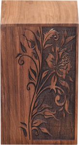 Leaf <b>Memorial</b> Cremation Urns <b>Box</b> Wooden Adults for Ashes <b>Memorial</b> <b>Box</b> Ashes Cremation <b>Box</b> Resin Urn Engraved Resin - Product Image 2