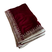 Nouveau design, châles et écharpes longs en velours chaud d'hiver pour femmes, foulards et bandeaux en polyester à motif floral de haute qualité