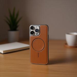 Étui magnétique en cuir naturel de qualité supérieure pour A16 avec un design élégant et une couleur unie - Product Image 3