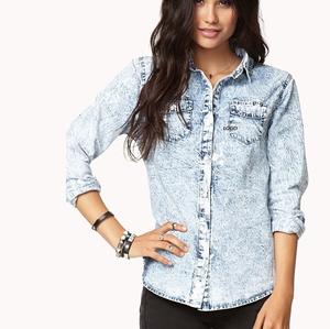 Premium Quality Women's Long Sleeve Satin T <b>Shirts</b> Customized OEM Service Breathable Cotton Stand <b>Collar</b> Breathable Denim <b>Shirts</b> - Product Image 1