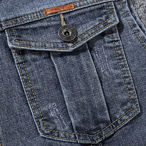 Nuevo Chaleco Vaquero para Hombre, Tendencia 2026, a Bajo Precio, Transpirable, Sostenible, Color Azul Oscuro, Botones Cubiertos, OEM - Product Image 6