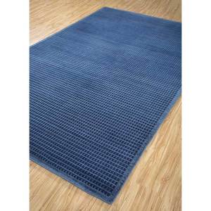 Alfombra de Lana y Viscosa Tejida a Mano de Color Azul Sólido para el Hogar Hwv-47 - Product Image 2
