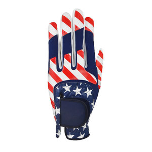 Gants de golf en cuir de mouton Cabretta pour hommes avec logo personnalisé de qualité supérieure drapeau américain impression par sublimation accessoires de sport américains - Product Image 2