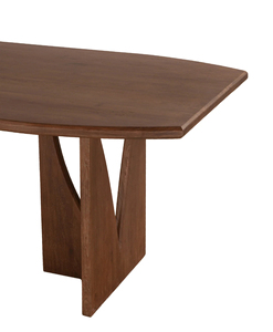 Mesa de comedor con patas plegables de diseño americano sólido moderno de madera de acacia sólida con acabado de nogal para muebles de comedor - Product Image 6