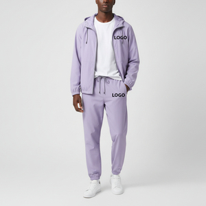 Vente chaude décontracté coupe-vent Nylon survêtement solide fermeture éclair coupe-vent caractéristique survêtements à capuche pour la course et la gymnastique porter 2026 - Product Image 4