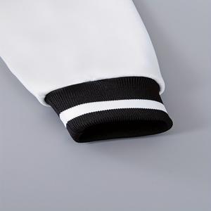 Custom High Quality Woolen Baseball Varsity <b>Jacket</b> Genuine Leather Sleeves Winter Style Embroidered <b>Letterman</b> <b>Jacket</b> Long Thin - Product Image 4