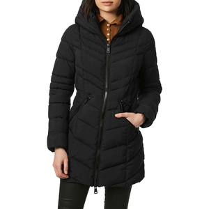 Veste matelassée personnalisée imperméable avec logo OEM, à capuche, surdimensionnée, noire brillante, rembourrée, d'hiver, pour homme, veste personnalisée - Product Image 1