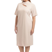 Robe de travail en crêpe à coutures incurvées pour femmes Robe crayon moulante pour femmes Robes de bureau avec ceinture de poche