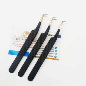 Pinces à épiler professionnelles en acier inoxydable à pointe droite pour extensions de cils, durables, prise parfaite avec pointe pointue - Product Image 2