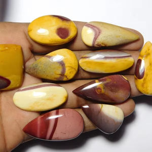 10 pièces naturel Mookaite pierres précieuses Lot poli à la main Mookaite Cabochons pierres en vrac pour la fabrication de bijoux 232 Cts - Product Image 1