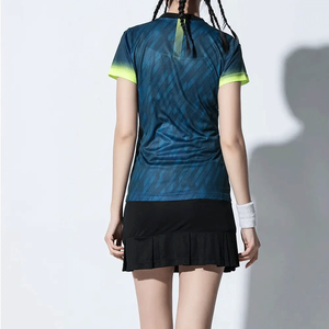 Conjunto de uniforme de bádminton transpirable personalizado 2024, ropa deportiva de bajo precio con nombre de equipo de tenis, pantalones cortos de estilo deportivo por sublimación - Product Image 3