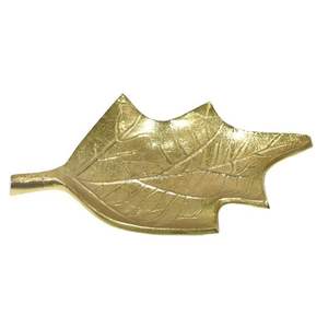 Plateau de service en laiton doré de luxe, plateau décoratif en métal pour bijoux, plat vintage en forme de feuille d'érable pour la décoration de la maison, de l'hôtel et des mariages - Product Image 6