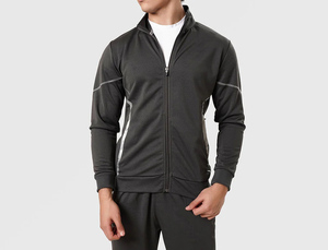 Chándal ligero personalizado de la mejor calidad, color sólido para invierno, chándal con cremallera completa para hombre - Product Image 2