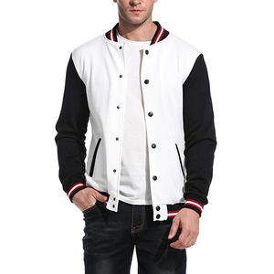 Veste de baseball Letterman personnalisée en gros de bonne qualité Manteau d'hiver en laine Corps en cuir à manches Bomber Varsity Jacket pour hommes - Product Image 3
