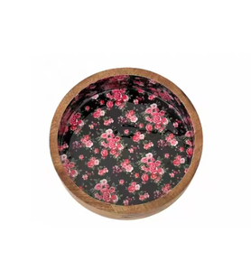 Saladier en bois émaillé fait à la main Vaisselle durable avec logo personnalisé de luxe moderne pour la soupe et la salade et l'utilisation décorative - Product Image 2