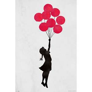 Affiche Banksy 'Girl Floating' pour la décoration du salon - Product Image 4