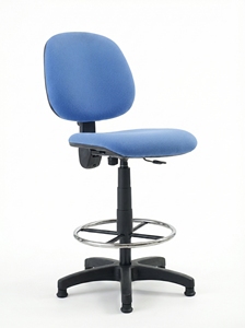 Hot Sale Eco Modern Drafting <b>Stool</b> Gas Lift Swivel Footrest Ring Fabric Upholstered ARSU Star Base Steel Hospital School Office - Product Image 1