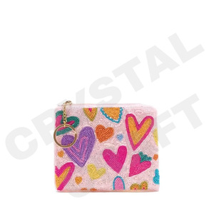Coeur Multi Design personnalisé graine perlée porte-monnaie portefeuille beau porte-monnaie avec accessoires à la mode caractéristiques - Product Image 1