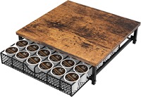 Nouvelle Arrivée Conception Personnalisée Fil Métallique Stockage des Dosettes de Café avec Base en Bois Stockage des Dosettes de Café à Prix Inférieur