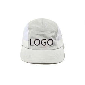 Street Style Shallow 5 Panel Nylon Brodé Cinq Panneaux Running Respirant Hat Mesh Quick Drying Camp Cap pour Usage Casual - Product Image 1