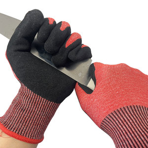 Gants de sécurité en coton de haute qualité résistants aux coupures ignifuges et anti-impact revêtus de nitrile sableux pour le travail - Product Image 1