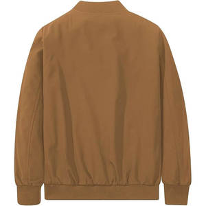 แจ็กเก็ตบอมเบอร์คอจีนแบบปิดซิประบายอากาศได้แจ็คเก็ตแบบเปิดปิดได้สีล้วนสำหรับฤดูหนาว - Product Image 2