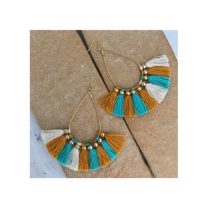 Boucles d'Oreilles Boho Stone Tassel Drop Boucles d'Oreilles Boho Bijoux pour Femmes et au meilleur prix - Product Image 3