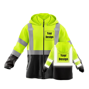 Imperméable hiver polaire épais haute visibilité hommes vêtements de travail réfléchissant vêtements de sécurité Construction haute visibilité veste de sécurité travail - Product Image 2