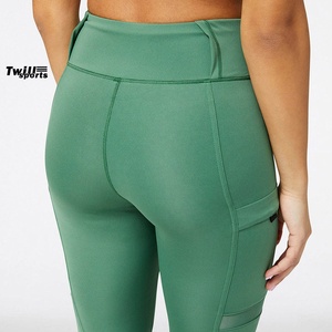 Leggings de sport pour femmes en coton/fibre de bambou de haute qualité, respirants, sans coutures, taille haute, pour le fitness et le yoga - Product Image 4