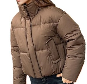 Veste pour femmes à col montant personnalisée Veste matelassée tendance Veste d'hiver coupe-vent Veste matelassée élégante à fermeture éclair Vente en gros - Product Image 6