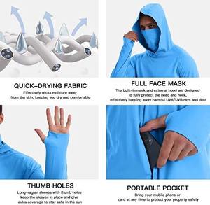 Fabricante de camisetas Camiseta de manga larga Sudadera con capucha Camiseta personalizada Logo Sudadera con capucha para hombres Camiseta de pesca personalizada Deportes Pesca al aire libre - Product Image 6